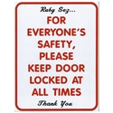 Picture of For Everyones Safety Sign  Keep Door Lock at AllTime